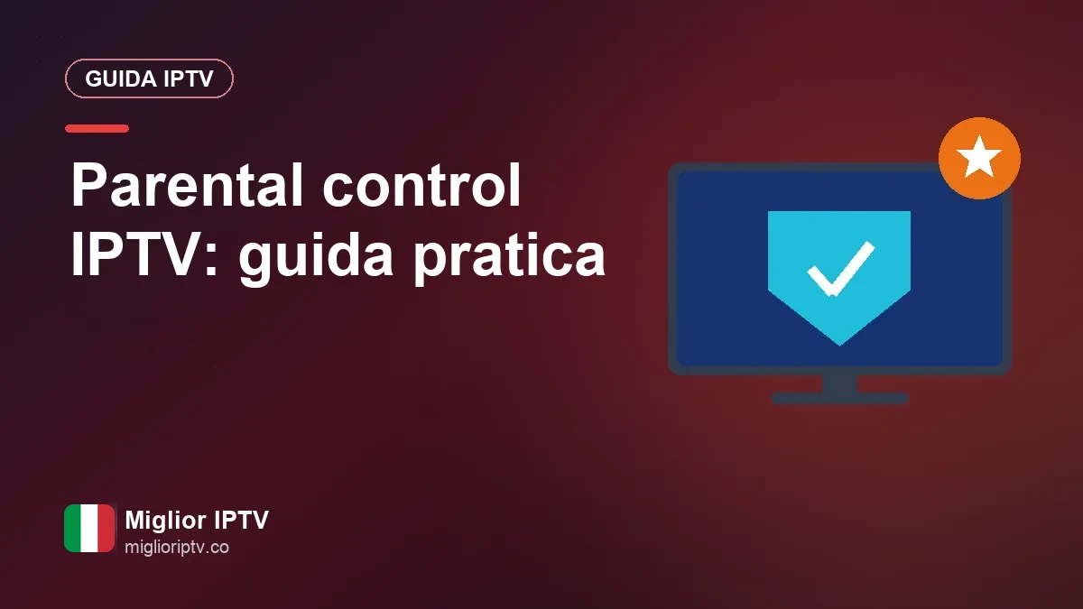 Schermata di un'app IPTV con la richiesta del codice PIN per il parental control